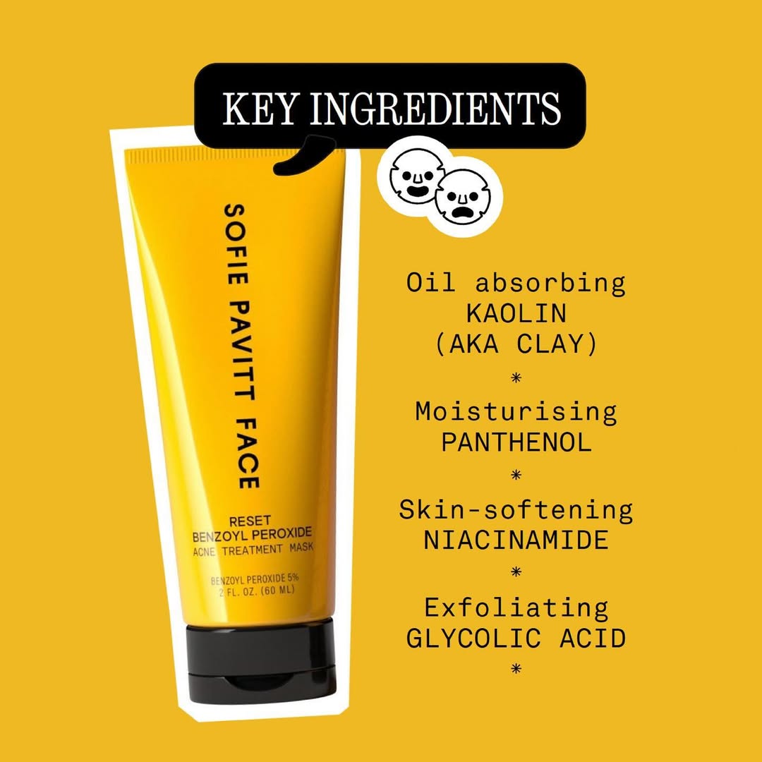Sofie Pavitt Reset Benzoyl Peroxide Acne Treatment Mask